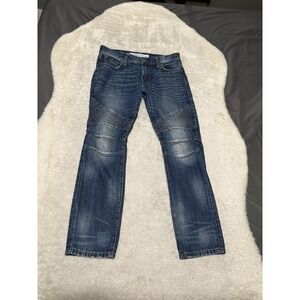Express Rocco Slim Skinny Moto Blue Denim Jeans Size‎ 30x30 Act 30x29